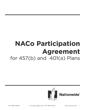 NACo Participation Agreement for 457(b) and 401(a) Plans
