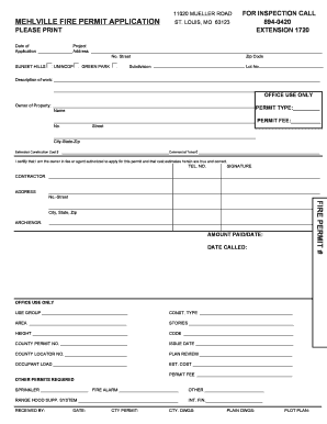Fire Permit Application