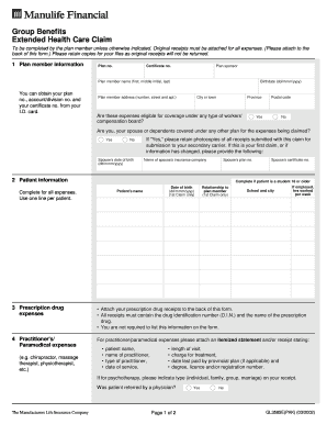 Extended Health Care Claim Form