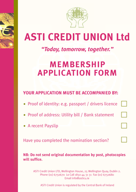 ASTI Credit Union Membership Application Form