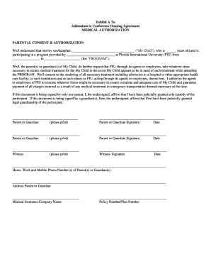 Medical Authorization for Conference Housing