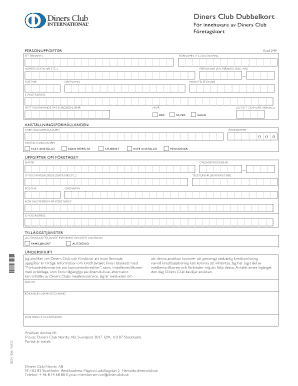 Diners Club Corporate Card Application