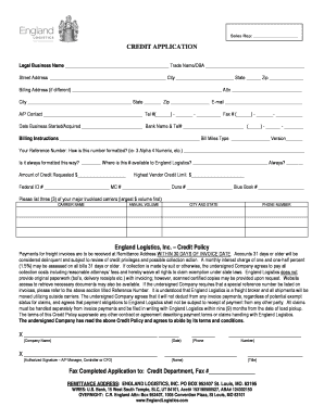 Credit Application Form