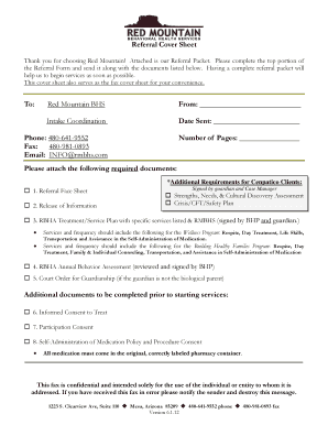 Referral Cover Sheet