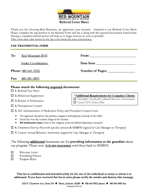 Referral Cover Sheet