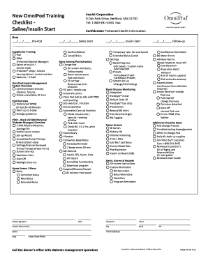 OmniPod Training Checklist