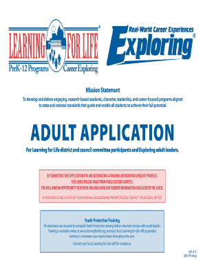 Learning for Life Adult Application
