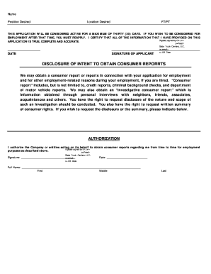 Employment Application Form