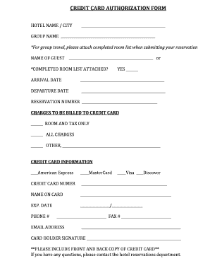 3rd party credit card authorization form