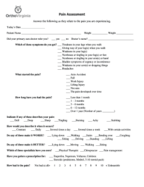 Pain Assessment Form