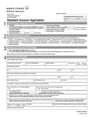Standard Account Application