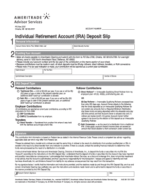 IRA Deposit Slip
