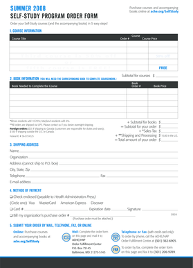 SSorderform:Layout 1 - ACHE.org - ache