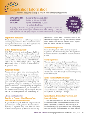 ACA 2011 Conference Registration Form