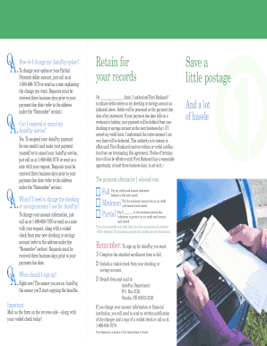 First Bankcard AutoPay Enrollment Form