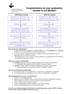 Program Listing Form - ACHE.org - ache