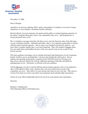 AHA Community Benefits Reporting Guidance