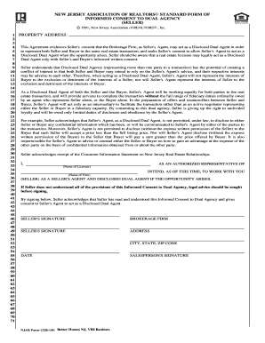 New Jersey Dual Agency Consent Form