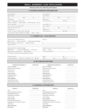 Small Business Loan Application