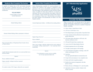 2011 APS Membership Application
