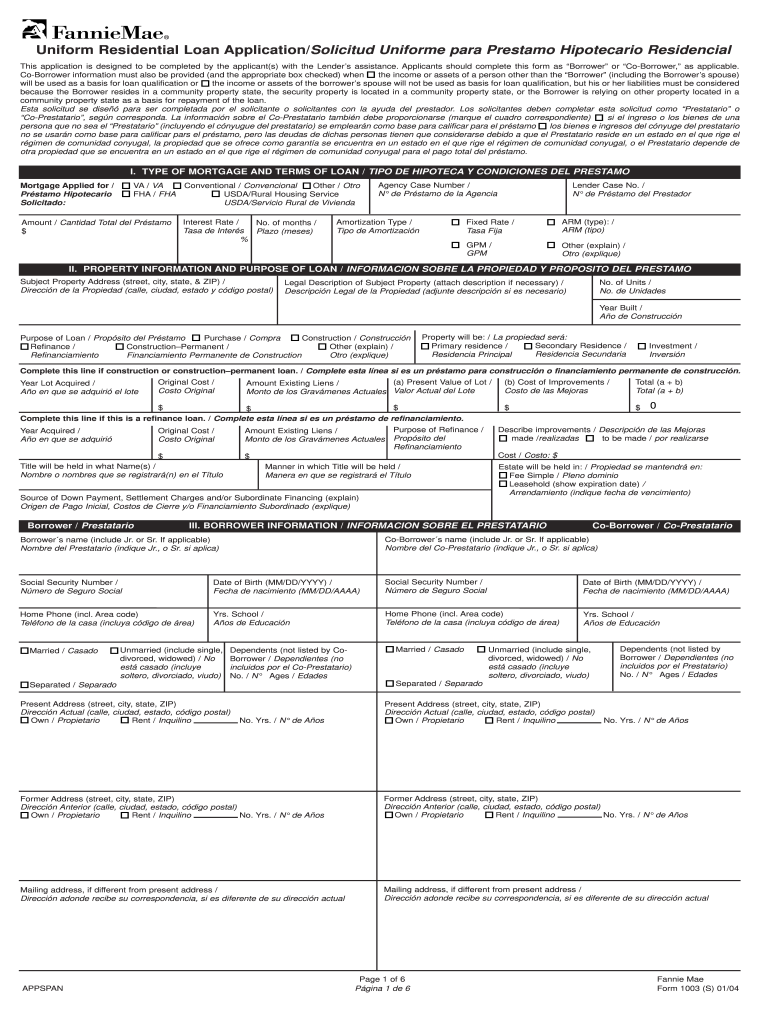 Spanish 1003 Fill Out Sign Online DocHub