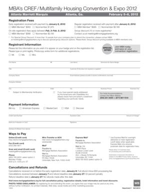 MBA Multifamily Housing Convention Registration Form