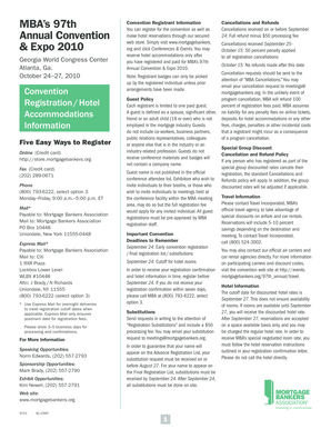 MBA 97th Annual Convention Registration Form