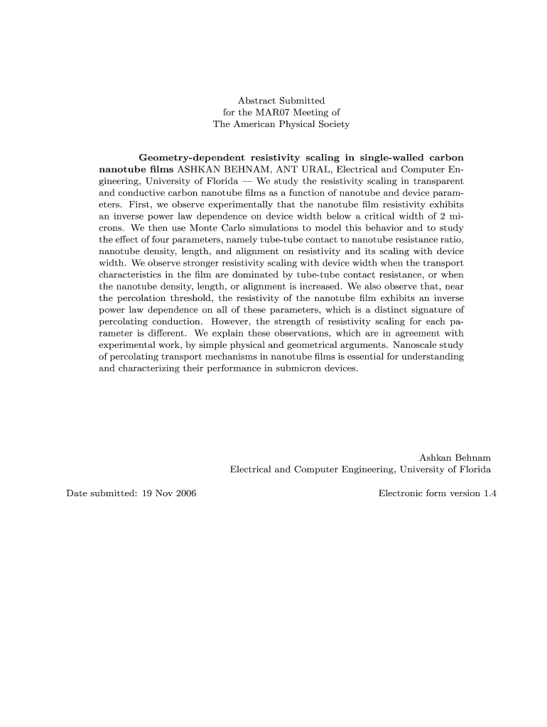 Geometry-dependent resistivity scaling in single-walled carbon - absimage aps Preview on Page 1