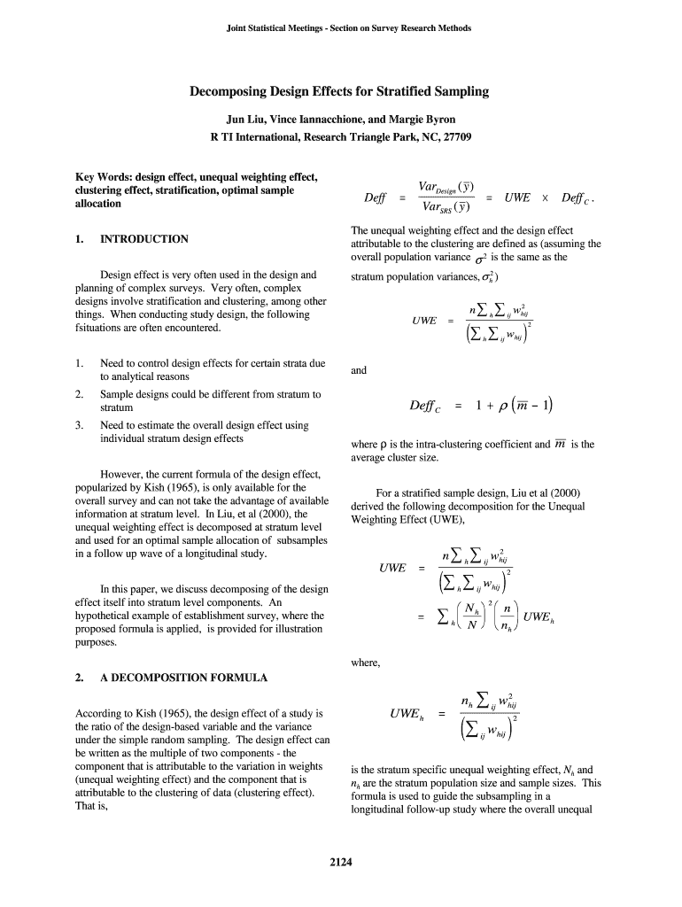 Decomposing Design Effects for Stratified Sampling - American - amstat Preview on Page 1