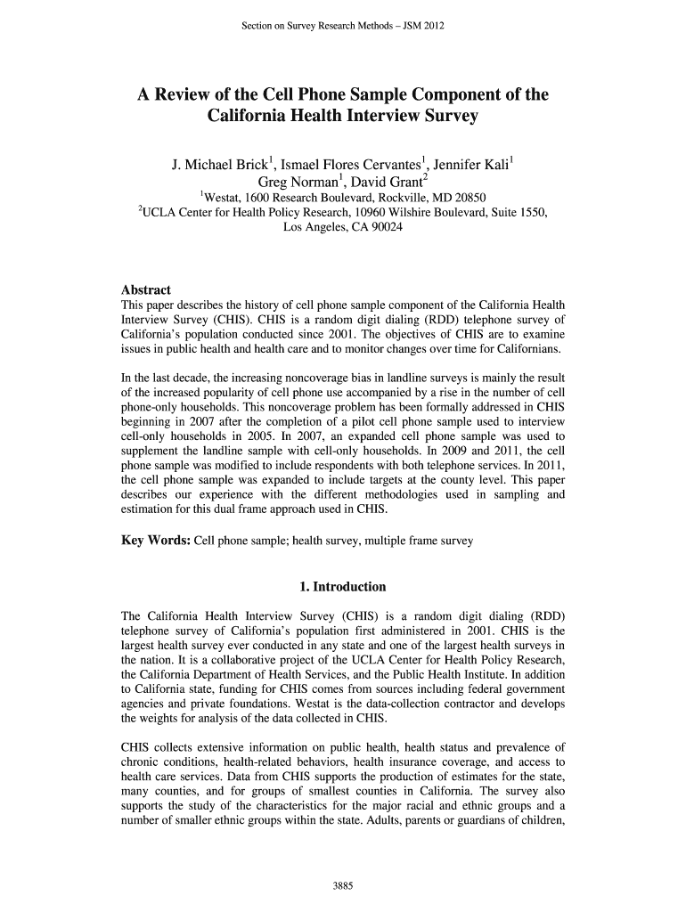 A Review of the Cell Phone Sample Component of the California Preview on Page 1