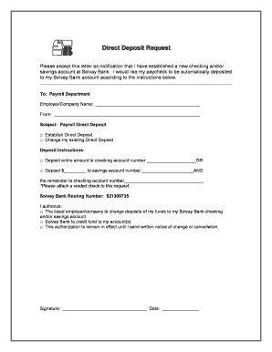 does direct deposit come at midnight - Edit Online, Fill Out & Download Business Forms in Word ...