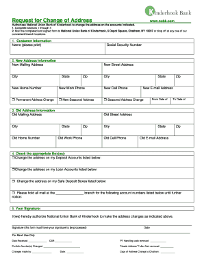 Change of Address Form