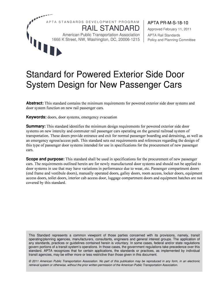 APTA PR-M-S-18-10 Preview on Page 1