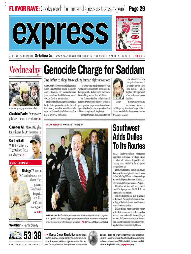 06 - Washington Post Preview on Page 1