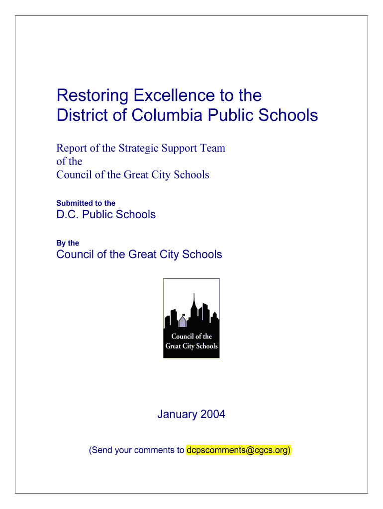 Strategic Support Teams - Council of the Great City Schools Preview on Page 1