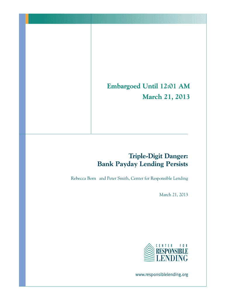 Embargoed Until 12:01 AM Preview on Page 1