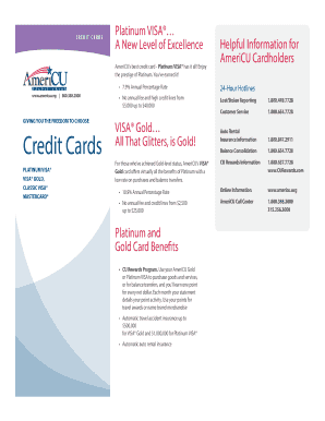 AmeriCU Credit Card Application