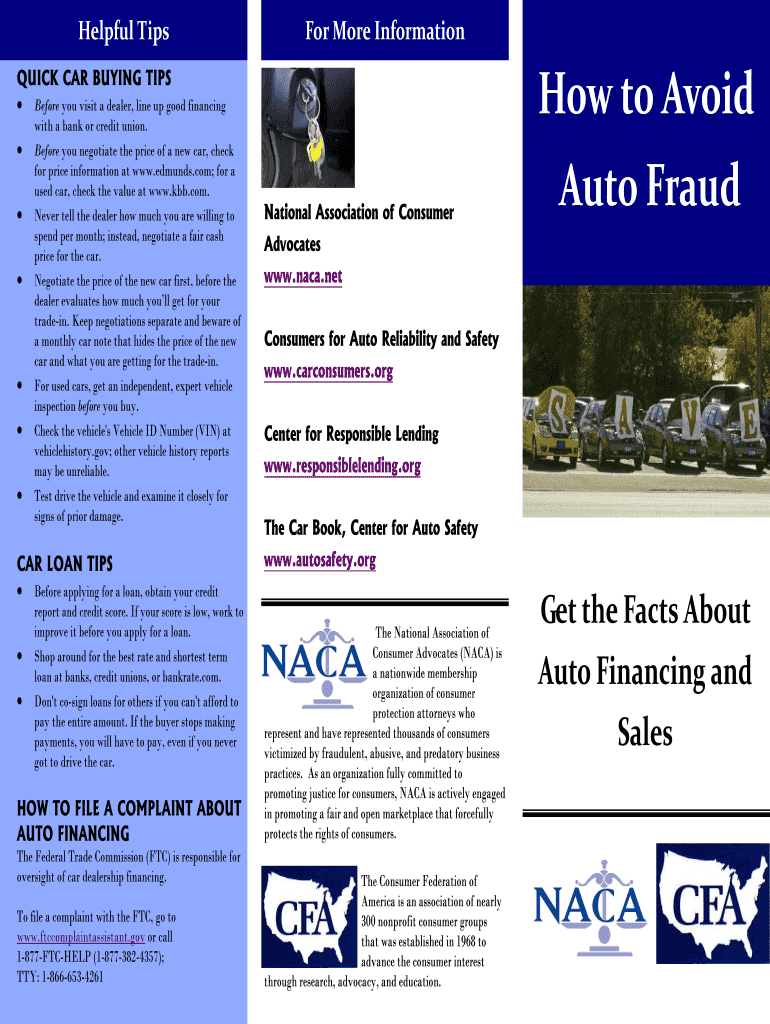QUICK CAR BUYING TIPS Preview on Page 1
