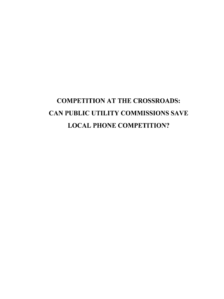 Competition at the crossroads: can public utility commissions save - consumerfed Preview on Page 1
