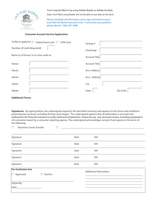 Consumer Account Service Application