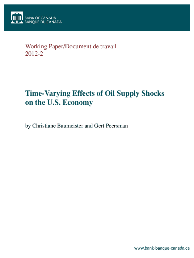 Time-Varying Effects of Oil Supply Shocks on - IDEAS RePEc Preview on Page 1