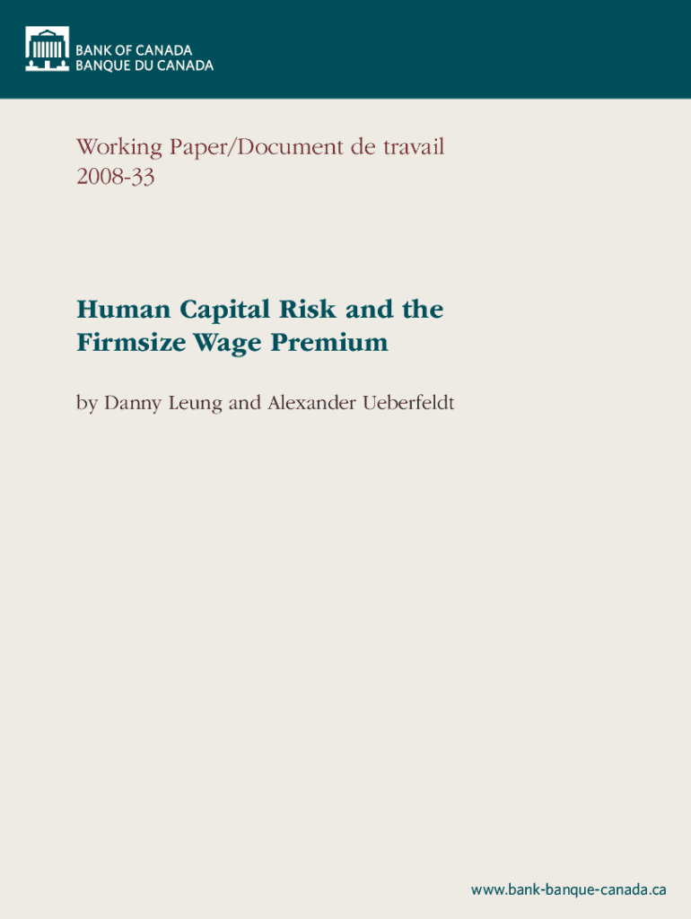 Human capital risk and the firmsize wage premium by Danny Preview on Page 1