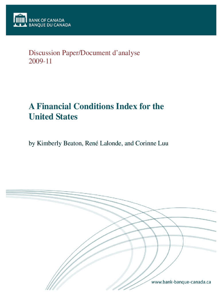 A Financial Conditions Index for the United States Preview on Page 1