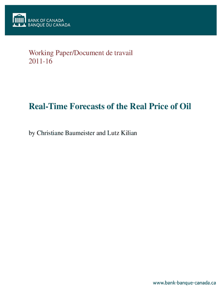 Real-Time Forecasts of the Real Price of Oil - EconPapers Preview on Page 1