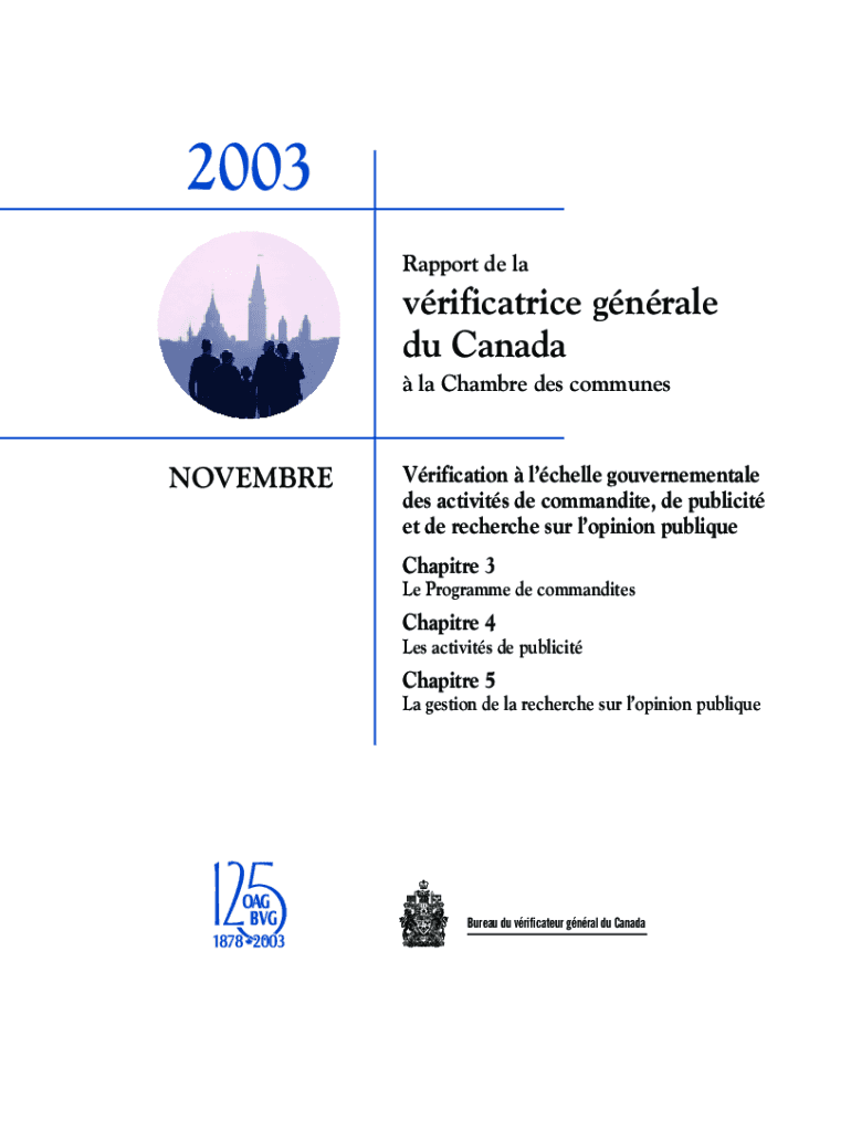 PDF (465 Ko) - Bureau du vrificateur gnral du Canada Preview on Page 1