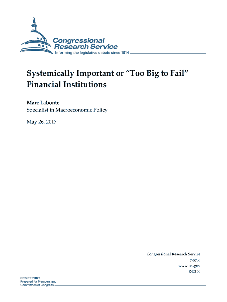 Systemically Important or Too Big to Fail Preview on Page 1