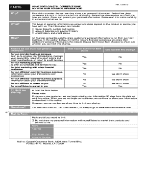 Coastal Commerce Bank Privacy Notice