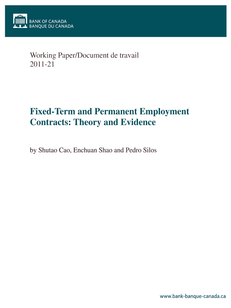 Working Paper Document de travail Preview on Page 1