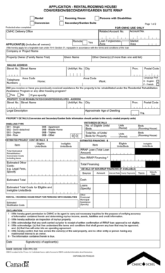 Rental Rooming House Conversion Application