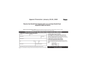 NordicTrack Apparel Rebate Form